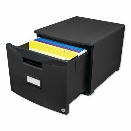 Storex 14-3/4 in W 1 Drawer File Cabinets, Black 61264B01C